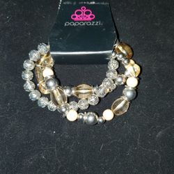 Gold Beads  Stretch Bracelets 