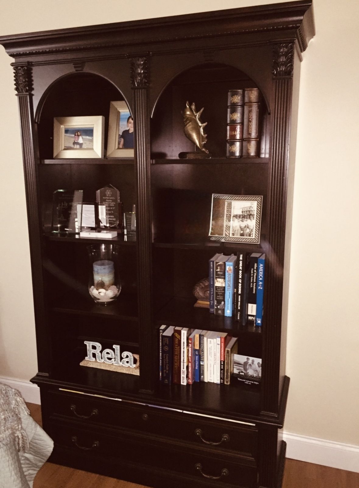 Beautiful Wood Bookcase/Lateral File