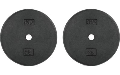 (Pair) 25 lbs 1" hole weight plates