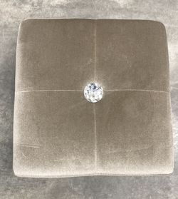 Grey Velvet Ottoman
