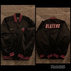 Nike Portland Trail Blazers Satin Bomber Jacket