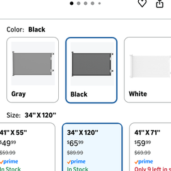 🆕 BRAND NEW 120” Extra Wide Retractable Safety Gate – Black – $50