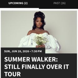 Summer Walker Tickets x2 Oakland Ca