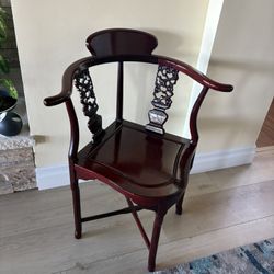 Rosewood Hand Carved Chair Set Of 2 