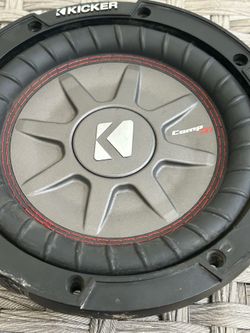 Kicker 8 Inch Dual 600 Watt CompRT 2 Ohm Shallow Slim Car Subwoofer | 43CWRT82