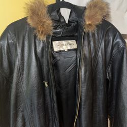 Vintage Deerskin Hooded Leather Jacket