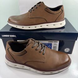 New Lands' End Mens Shoes Oxford Brown Casual Cushioned Lace-Up Lightweight Durable - 9/ 10/ 10.5/11