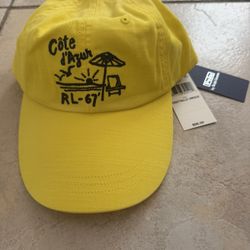 Polo Ralph Lauren Côte d'Azur RL-67 Yellow Adjustable Men's Baseball Cap Beach