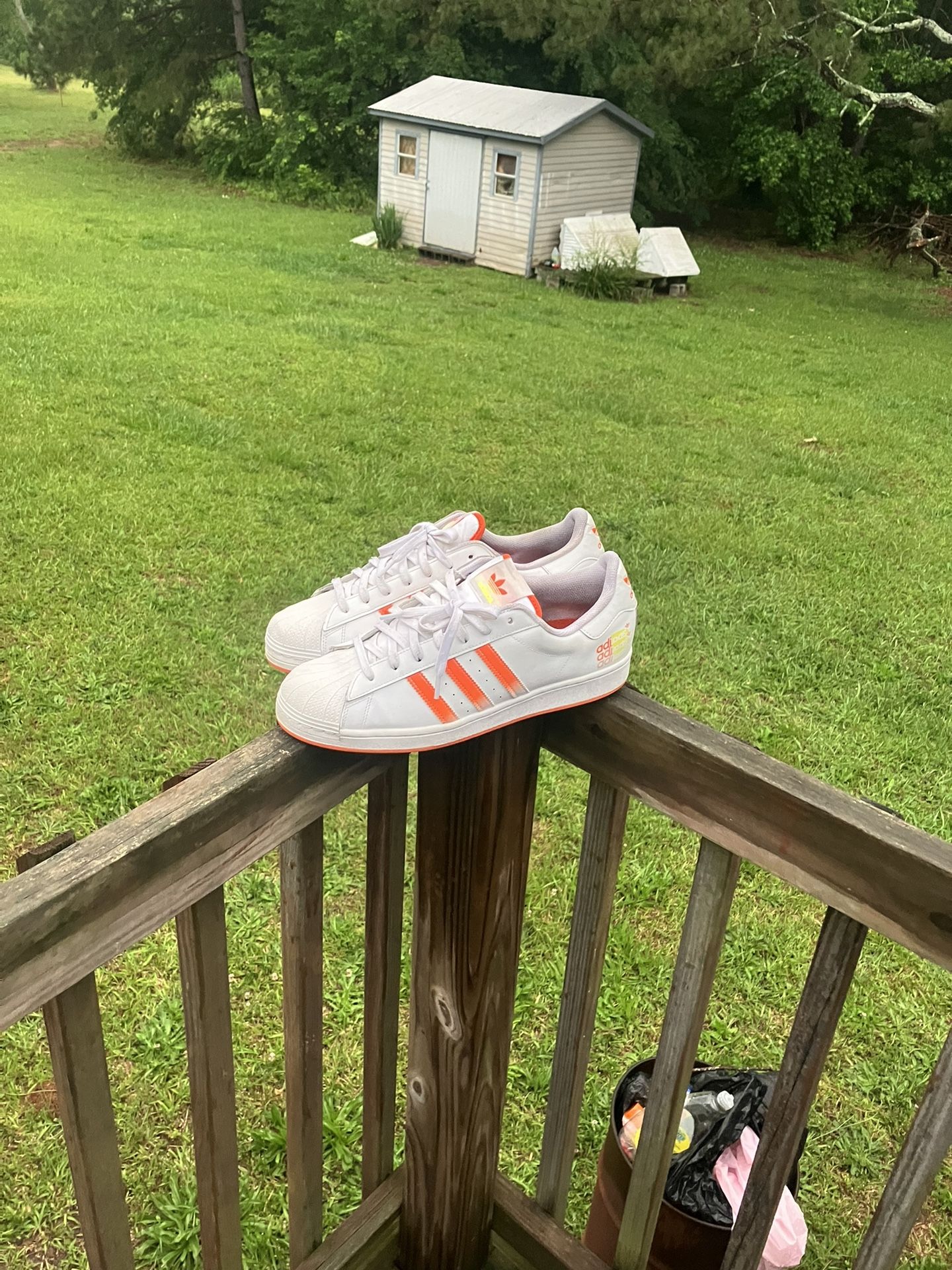 Orange & Yellow Adidas Superstars