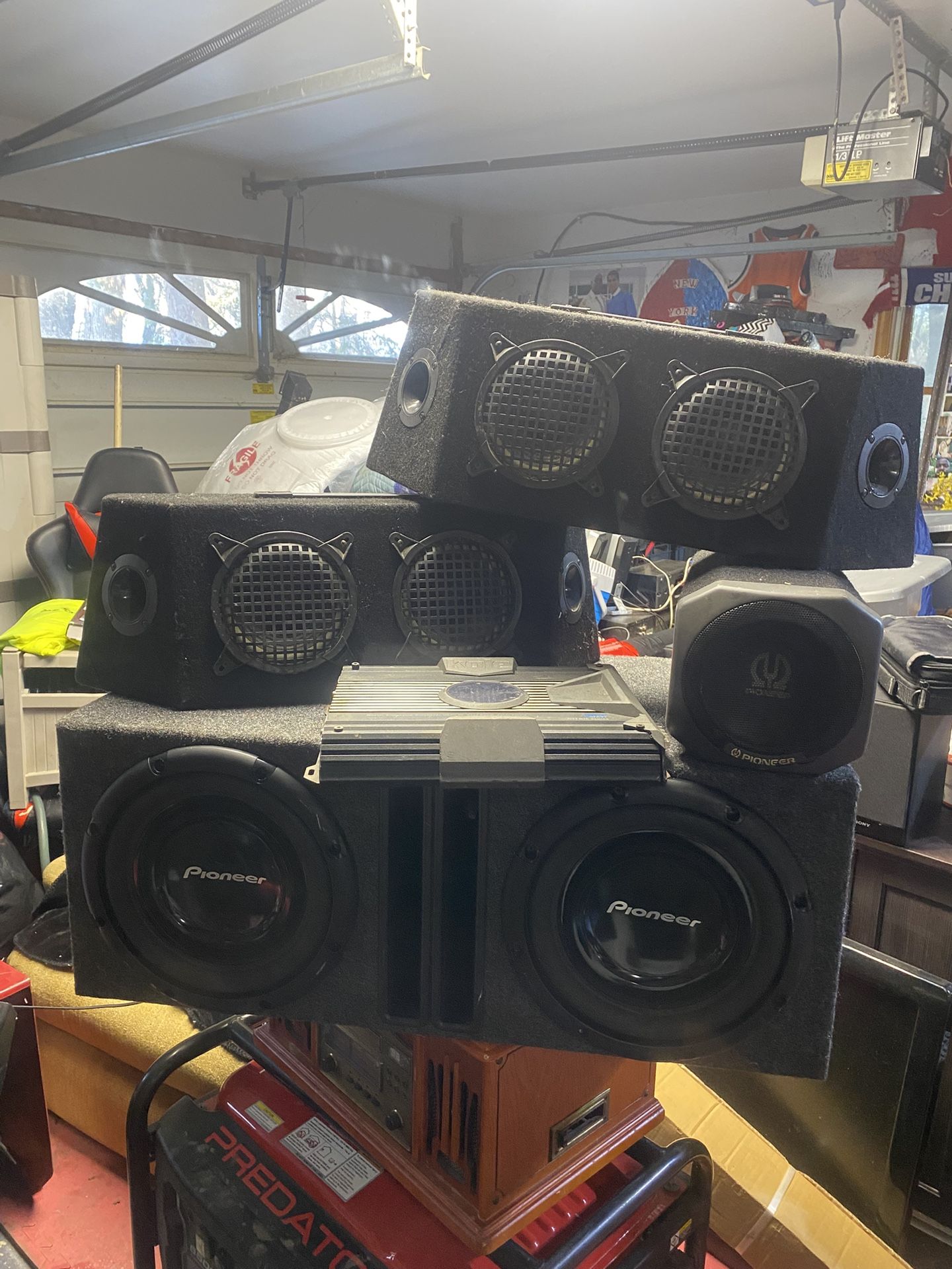 pioneer 12” subs with amplifier