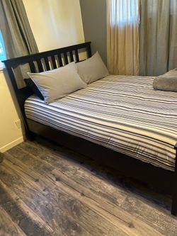 Queen size bed frame and mattress