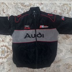 Vintage Audi Sport Racing Jacket Big Logo F1 Nascar 90s