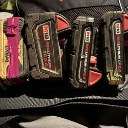 Milwaukee And 1 Dewalt Battery