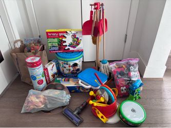 Huge Kids Toy Bundle – Melissa & Doug, Dyson, Krazy Gears, Wooden Toys & More
