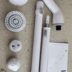 Electric Spin Scrubber, Cordless Cleaning Brush for Effortless Deep Cleaning, Power Shower Scrubber with Adjustable Long Handle and 4 Replaceable Brus