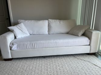 White Sofa Custom Made in Los Angeles