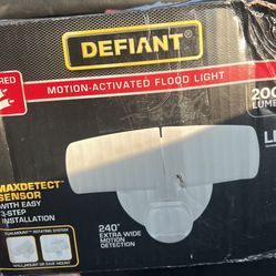 Defiant MaxDetect 240° Black Motion Sensor Wired Outdoor 2-Head LED Security Flood Light 2000 Lumens