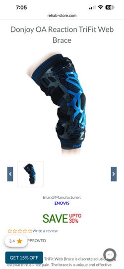 Donjoy reaction trifit web RT leg brace