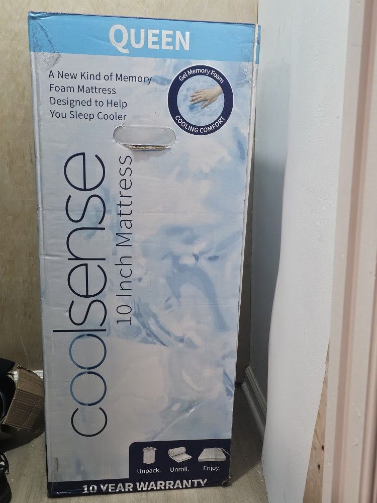 Copper Cool 10" Mattress Queen New