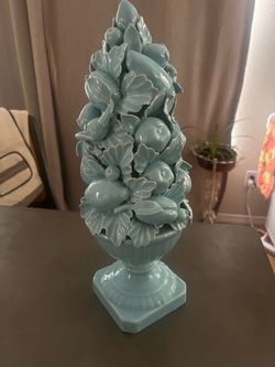 Vintage Spanish Ceramic Fruit Topiary Decorative Figurine