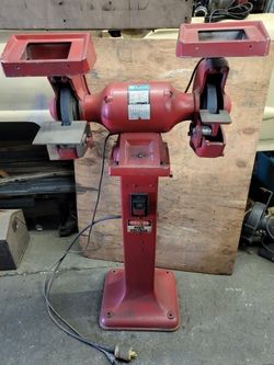 Rockwell 23-138 Bench Grinder 1.5 HP 220V 3 Phase Motor With Original Cast Iron Pedestal Stand