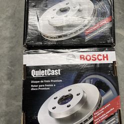 TWO Bosch Quietcast Brake Rotors