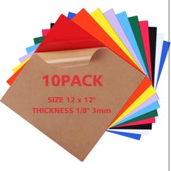 Adrattnay Cast Acrylic Sheets 1/8 Thick, 9PCS 12 x 12in Colored Opaque Acrylic