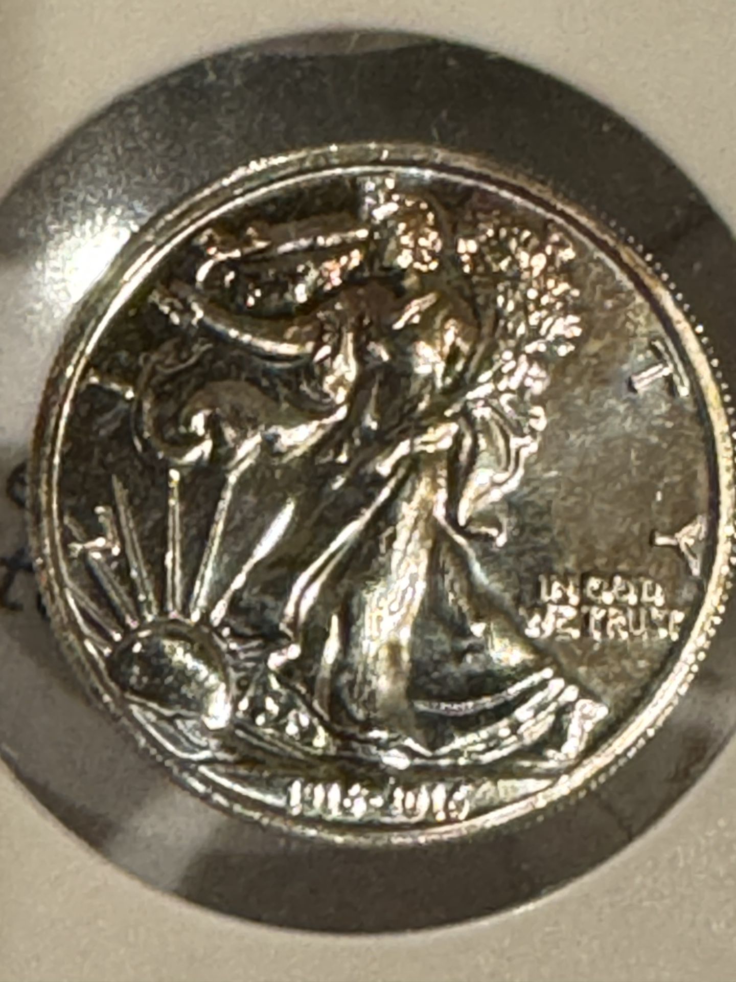 1/10 Silver 100 Year Anniversary Walking Liberty coin .VERY RARE