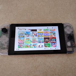 Nintendo Switch V2 Clear Case And Over 100 Switch Games And 7000 Retro Classic Games