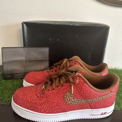 Nike Air Force 1 ID 444758 981 By You Elephant AF1 Red 2012 Size 13