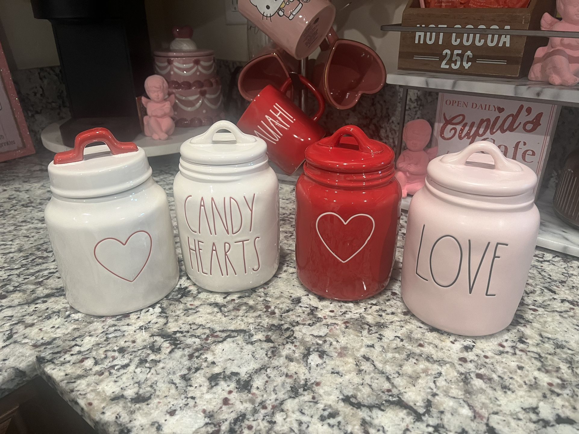 Rae Dunn Valentines Jars