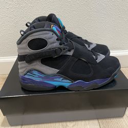Nike Air Jordan 8 Retro Aqua sz 7.5 men DS
