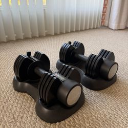Adjustable Dumbbells - Set Of (2) 5-25 Lb Pair 
