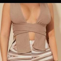 SHEIN Wrap Around Knit Shirt