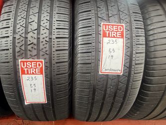 2 used tires 235/55r19 continental ‼️💵free installation and balance 👌💰