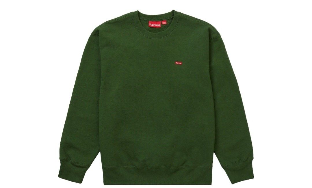 Supreme Crewneck Small Box Logo Green Size M
