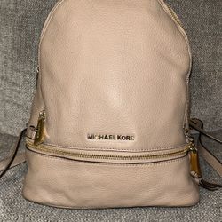 Michael Kors Rhea Medium Pebbled Leather Backpack 