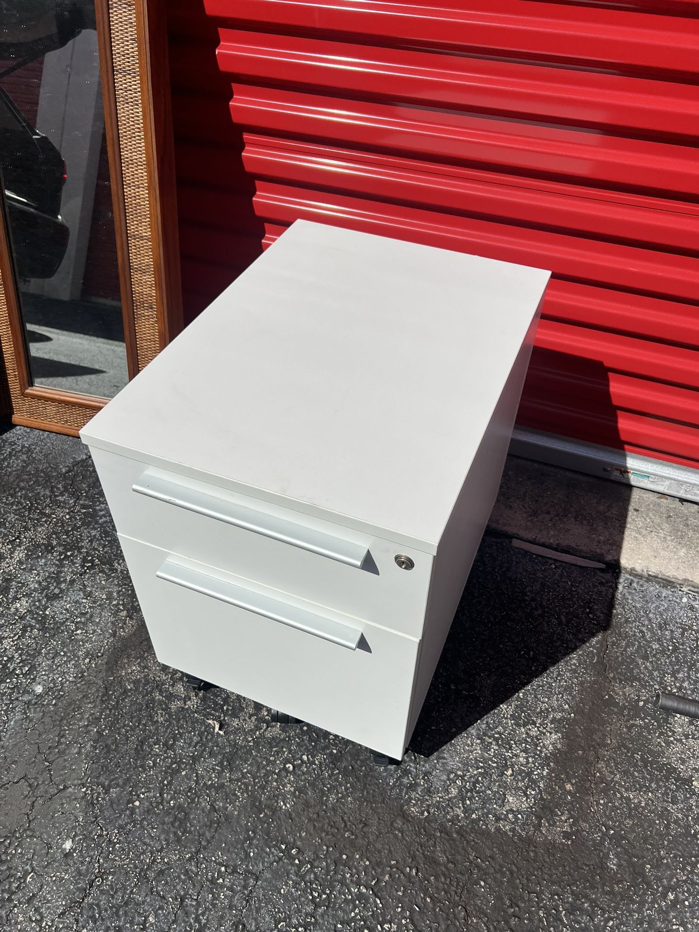 White Glossy File Cabinet
