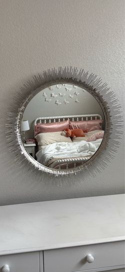 Clarendon Brass Large Round Wall Mirror - Crate& Barrel