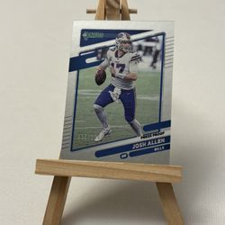 Josh Allen Buffalo Bills Football Card /100