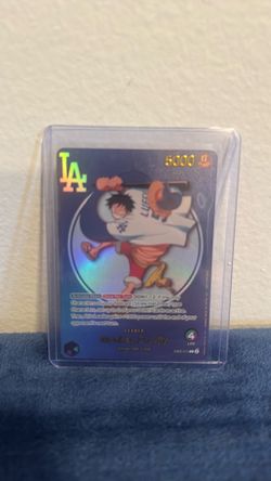 One piece LA Dodgers Monkey Don Luffy Proxy foil card