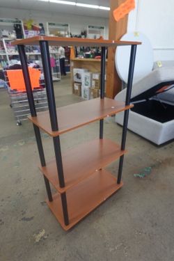 4-Tier Space-Saving Bookshelf, Light Cherry