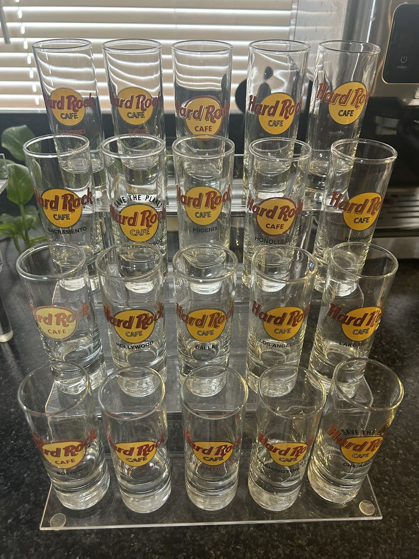 Selling My Shot Glass Collection 37 Total Glasses And Display Stands