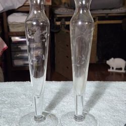 Princess House Etched Glass Vase