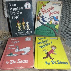 4 vintage Dr. Seuss book club edition Classics