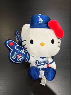 Sanrio Hello Kitty 50th Anniversary Los Angeles Dodgers Plush SGA 2024