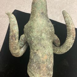 Antique Bronze Ram Head