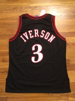 Allen Iverson Philadelphia 76ers 1997-1998 Black Authentic Jersey