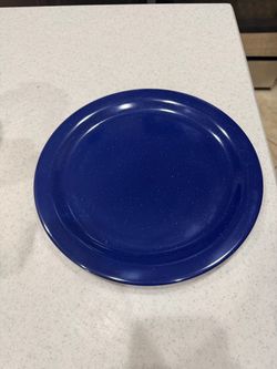 10.25” Cafe Blue Plastic Dinner Plate