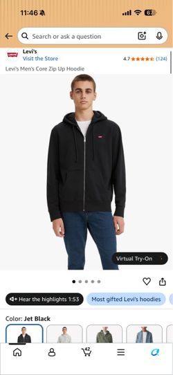 Levi’s 36x30 y hoodie L